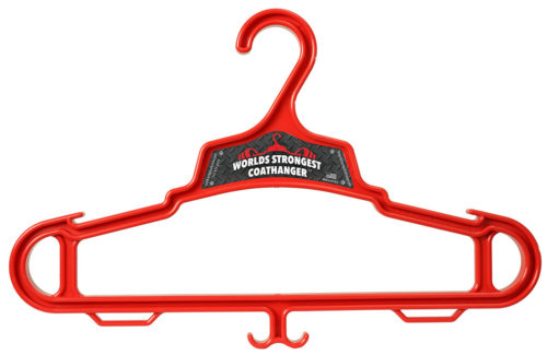 red Heavy Duty Coat Hanger